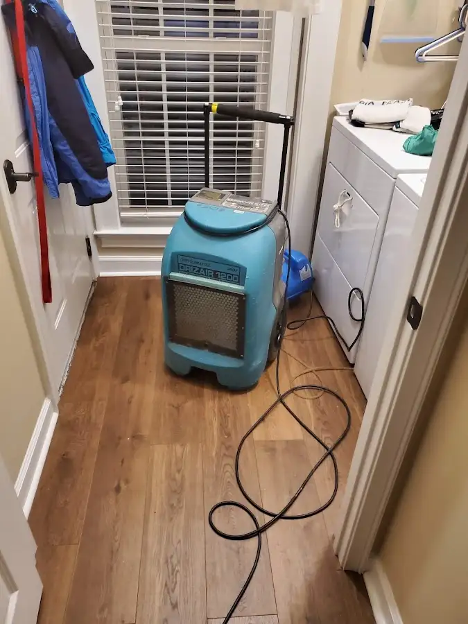 Commercial dehumidifier deployed for Flood Damage Cleanup in South Jordan